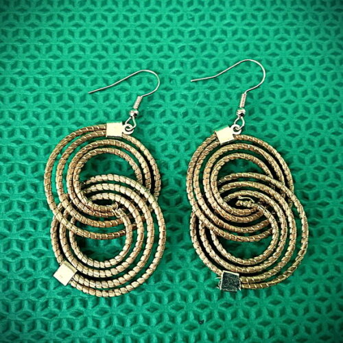 Brinco Capim Dourado Argolas, Artesanal