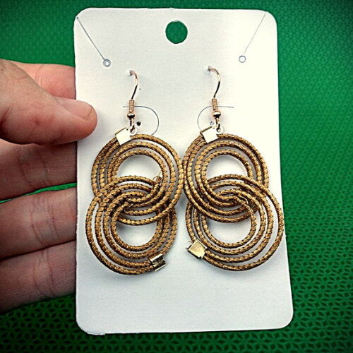 Brinco Capim Dourado Argolas, Artesanal