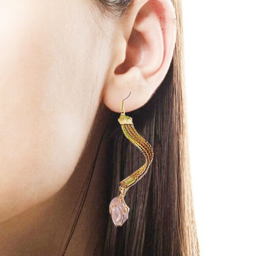 Brinco Capim Dourado Pedra Ametista, Artesanal