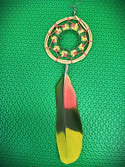 Brinco Filtro dos Sonhos Mandala, Penas Naturais ,artesanal