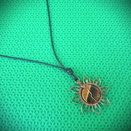 Colar Mandala Flor em Cobre