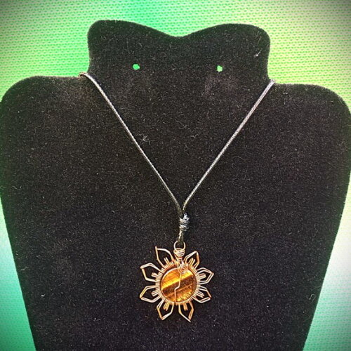 Colar Mandala Flor em Cobre