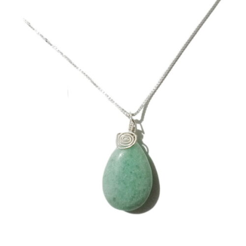Colar Prata 950 com Pedra Amazonita