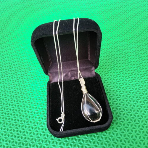 Colar Prata 950 com Pedra Ônix
