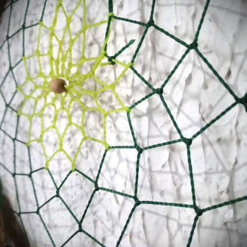 Filtro dos Sonhos de Cipó, Penas Verdes, Artesanal