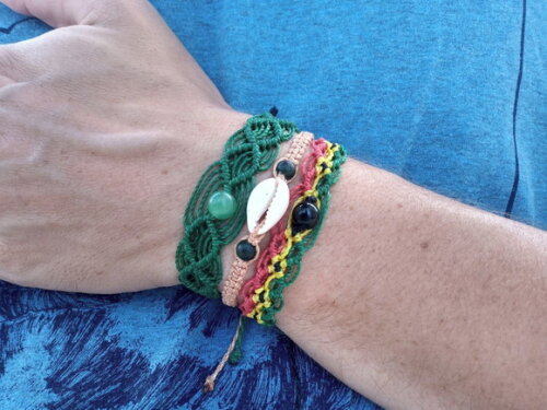 Kit de Pulseiras de Macramê, Artesanal