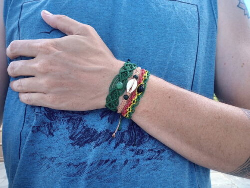 Kit de Pulseiras de Macramê, Artesanal