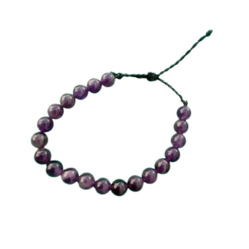 Pulseira Ametista de Pedras Esféricas
