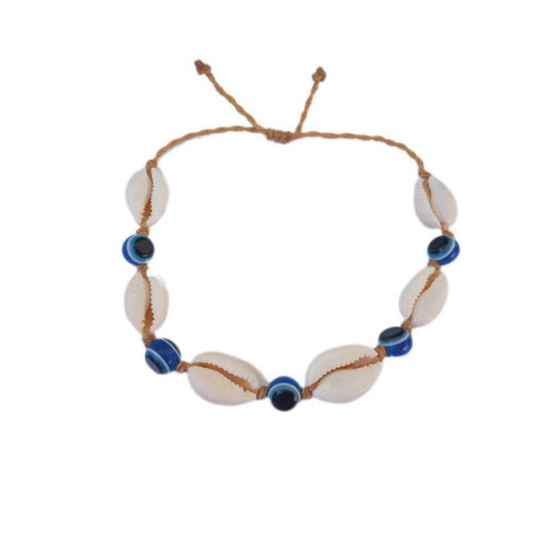 Pulseira de Búzios e Olho Grego