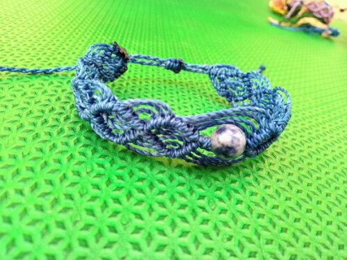 Pulseira de Macramê com Pedra Natural, Variedades