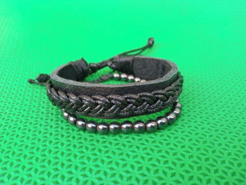 Pulseira Dupla, Kit de Pulseiras Hematita