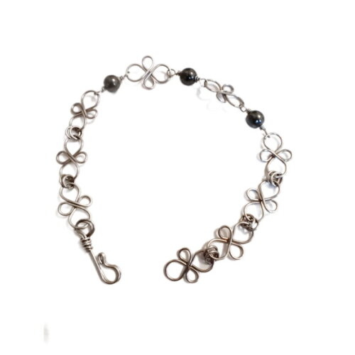 Pulseiras de Aço com Pedras Esféricas, Variedades.