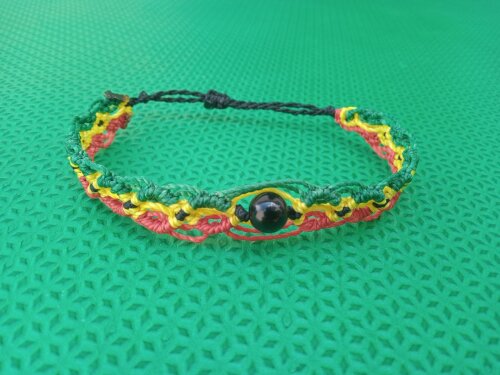 Pulseira de Macramê com Pedra Natural, Variedades
