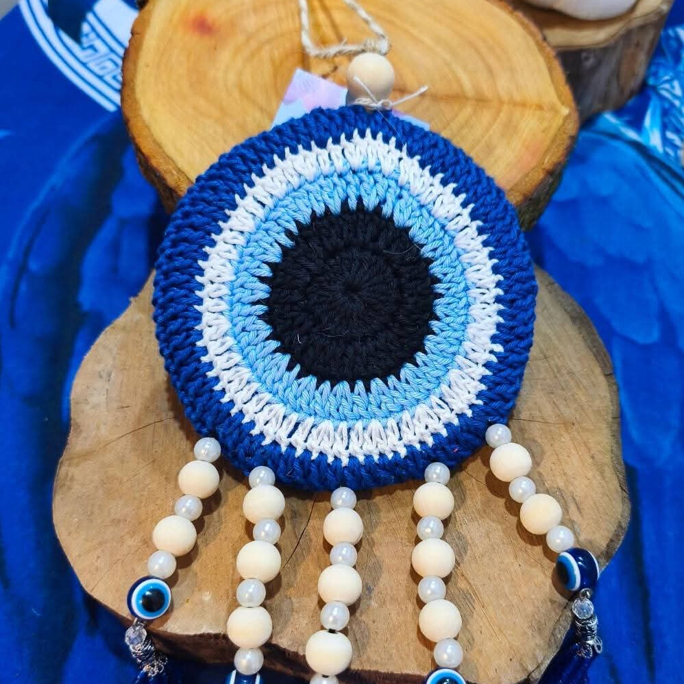Mandala Olho Grego de Crochê