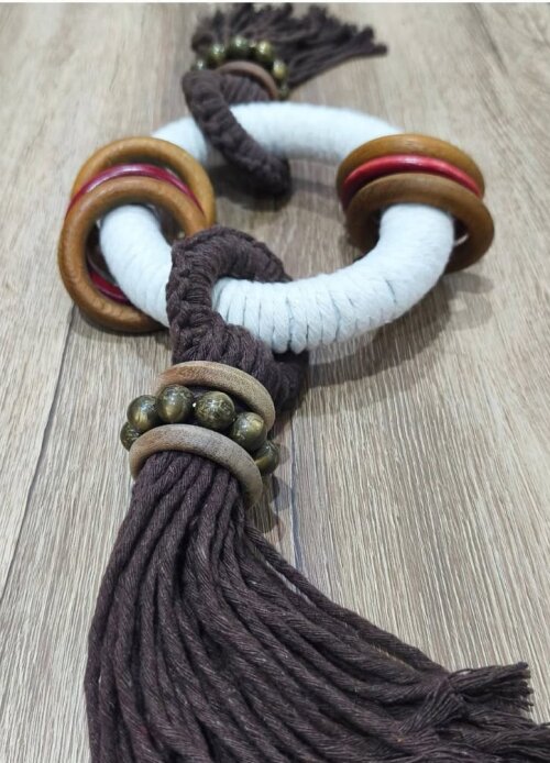 Colar de Mesa Argola Marrom