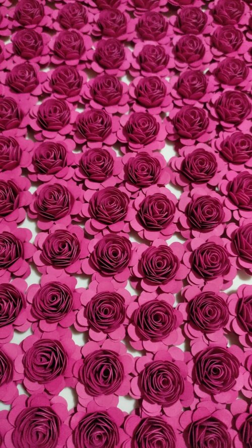 Mini Flor de Papel para Topo de Bolo - PCT com 12 unidades