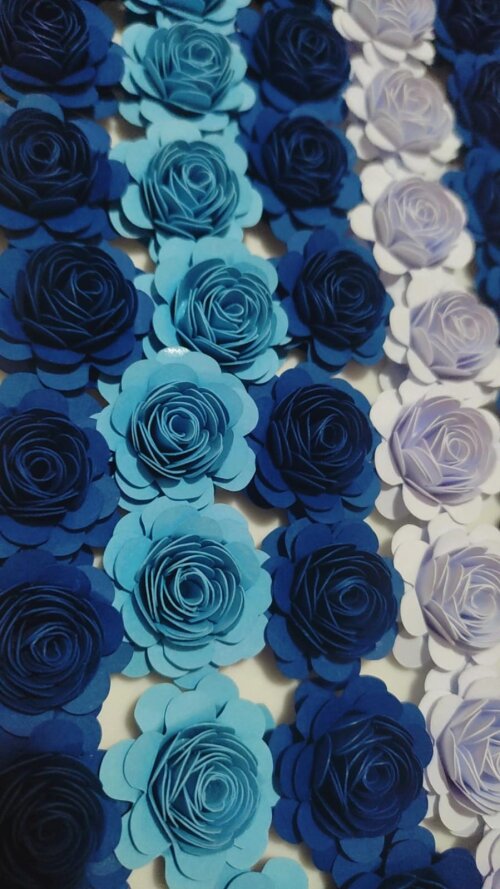 Mini Flor de Papel para Topo de Bolo - PCT com 12 unidades