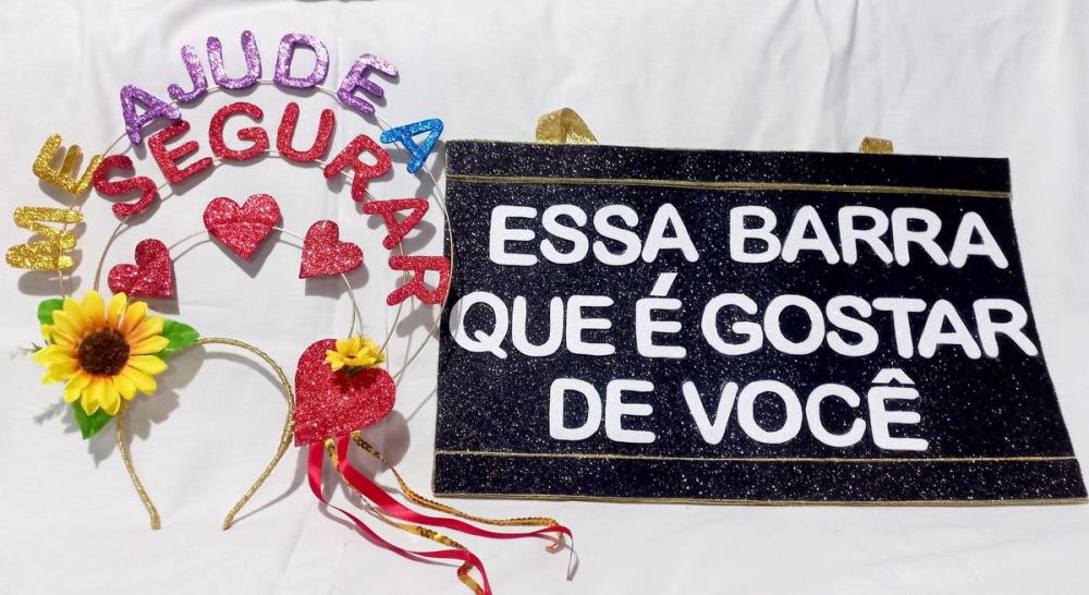 Kit Tiara Frase + Plaquinha divertida