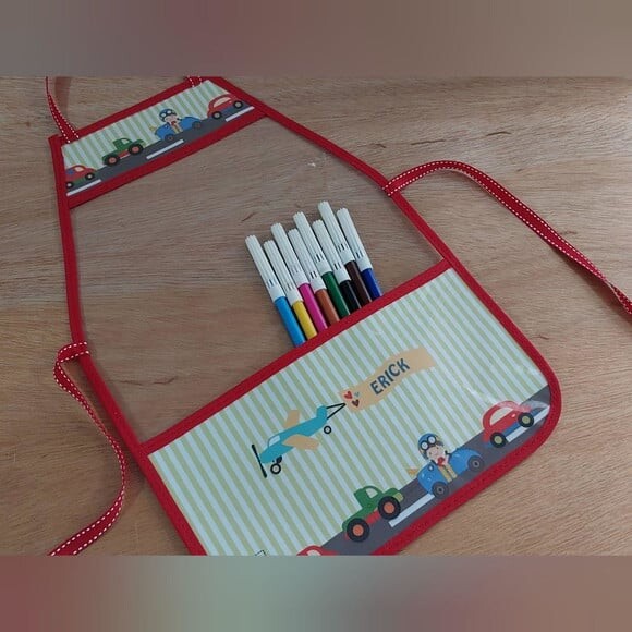 Avental Escolar - Carrinho