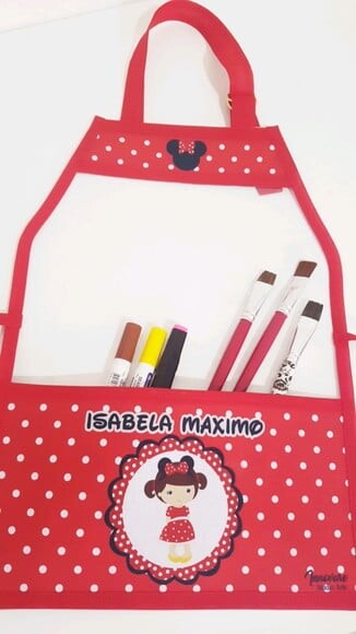 Avental escolar Minnie