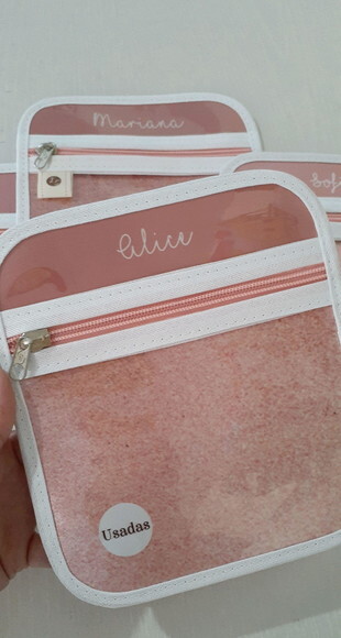 Case porta máscaras dupla face - Rosa Seco