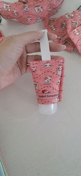 Case porta máscaras dupla face + porta álcool em gel