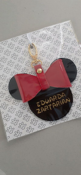 Chaveiro bordado MINNIE/MICKEY