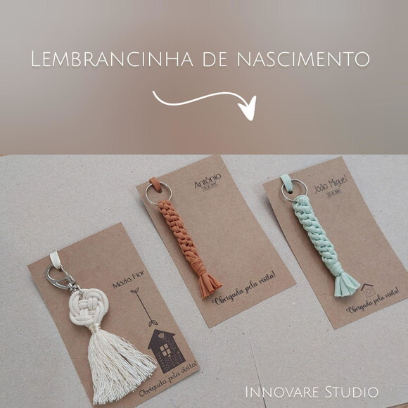 Chaveiro Macramé - Maternidade