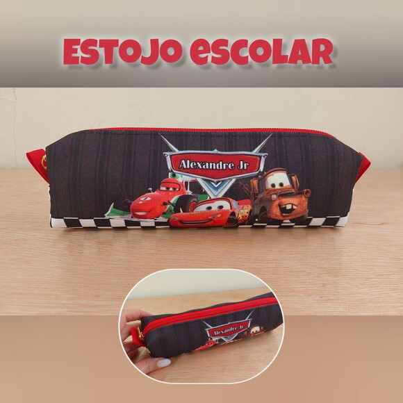 Estojo Escolar Carros