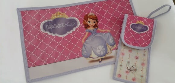 Jogo Americano e Porta Talher Princesinha Sofia