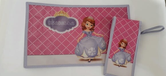 Jogo Americano e Porta Talher Princesinha Sofia