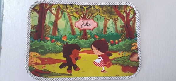 Jogo americano infantil - chapeuzinho e o lobo