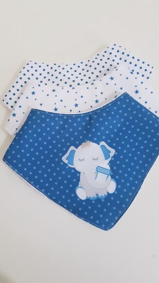 Kit 3 babadores - Elefante baby