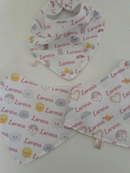 Kit babador e paninhos para bebê