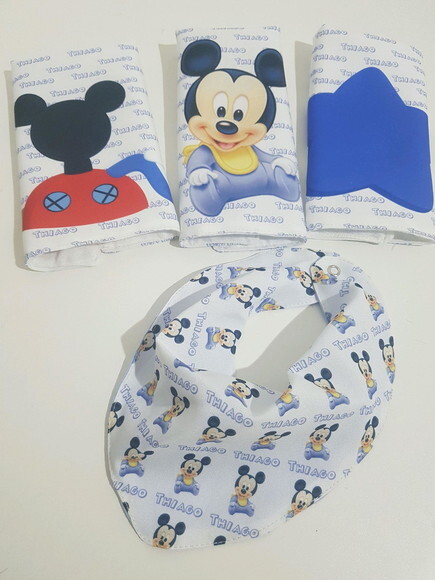 Kit babador e paninhos para bebê