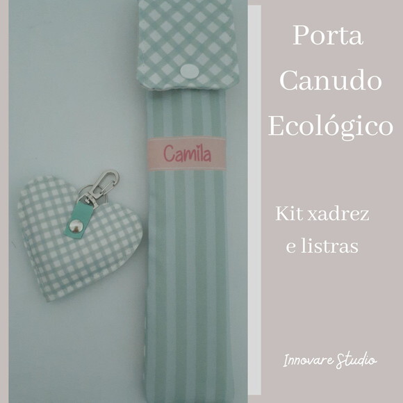 Kit chaveiro + Porta canudo ecológico