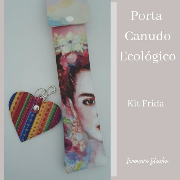 Kit chaveiro + Porta canudo ecológico