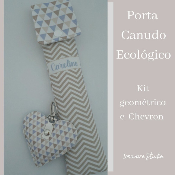 Kit chaveiro + Porta canudo ecológico