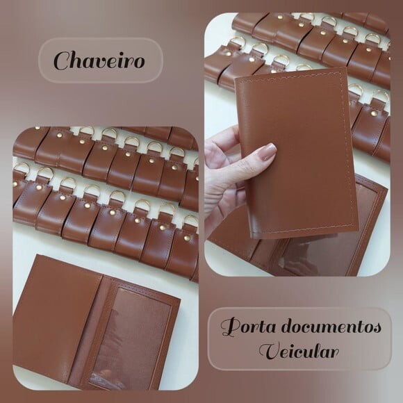 Kit Chaveiro e Porta Documentos Veicular