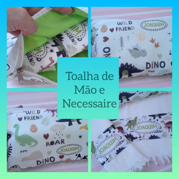 Kit Dinossauro - Toalha e Necessaire