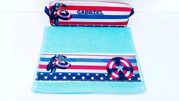 Kit escolar capitão América