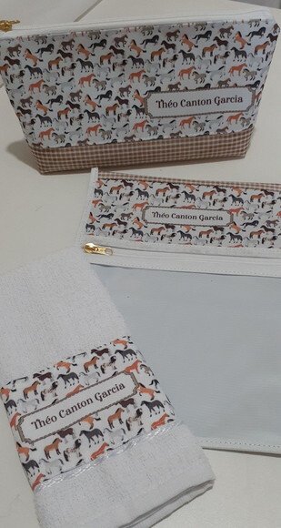 Kit escolar personalizado- cavalos