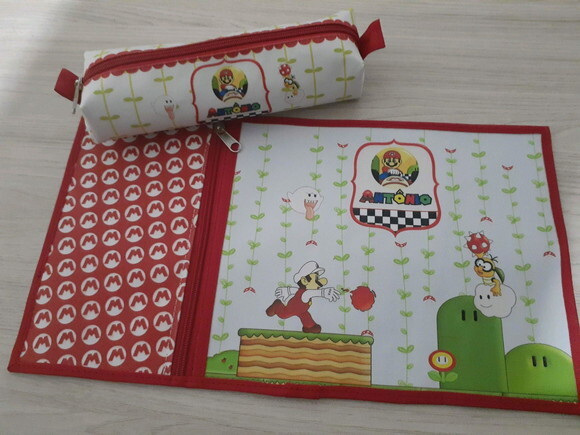 Kit escolar Super Mário