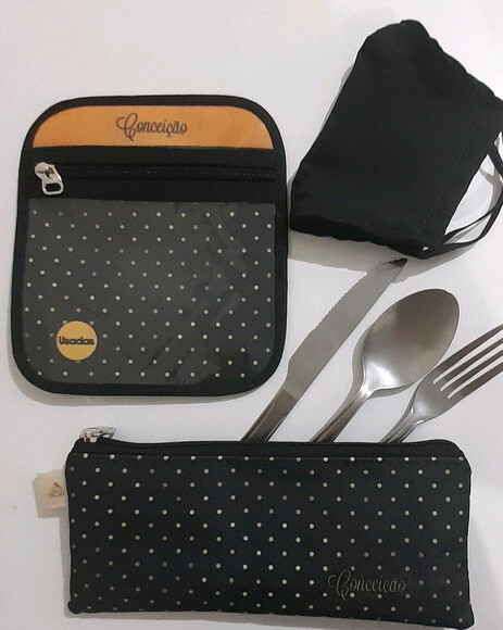 Kit Essencial- porta máscaras e talheres