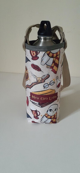 KIT Harry Potter- porta garrafa e porta máscaras