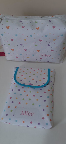 Kit higiene baby - necessaire G + porta fraldas e lenço