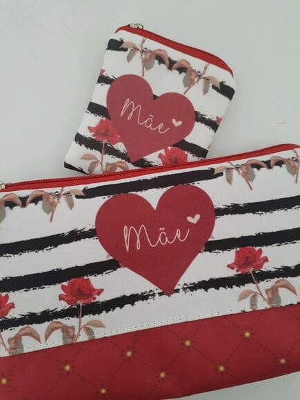 Kit necessaire e porta moedas Mãe
