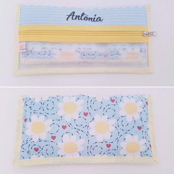 Kit Necessaire e toalha de mão Flores