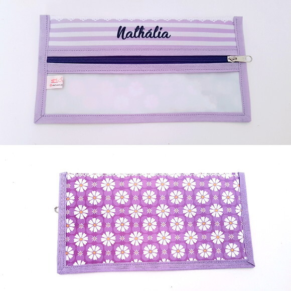 Kit Necessaire e toalha de mão Flores
