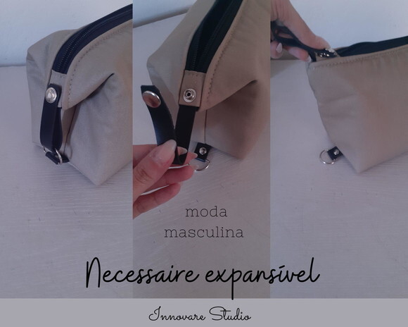Kit organizador - necessaire expansível e saquinho multiuso